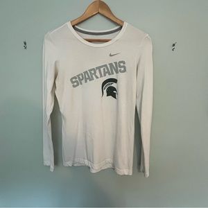 Nike, Women’s, MSU Long Sleeve Shirt, White